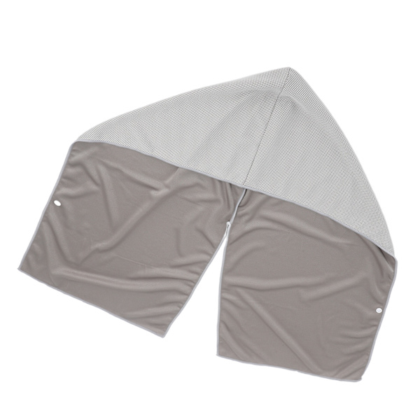 Quick Dry Grey Cooling Hoodie Handdukar med U-form för solskydd och sport
