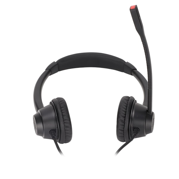 Telefonheadset med brusreducering, dubbla 3,5 mm-kontakter, binauralt, affärsheadset med mikrofon, volymkontroll för PC, callcenter