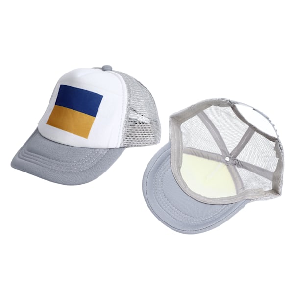 Baseballcaps med flerbruks ukrainsk flagg solskjerm ande tunge caps for løping trening utendørsaktiviteter alle årstider grå