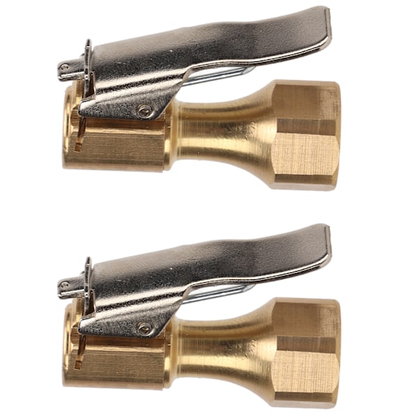 2 st Air Chuck Mässing Inre Gänga Däckpumpmunstycke Koppling Universal för Luftpump