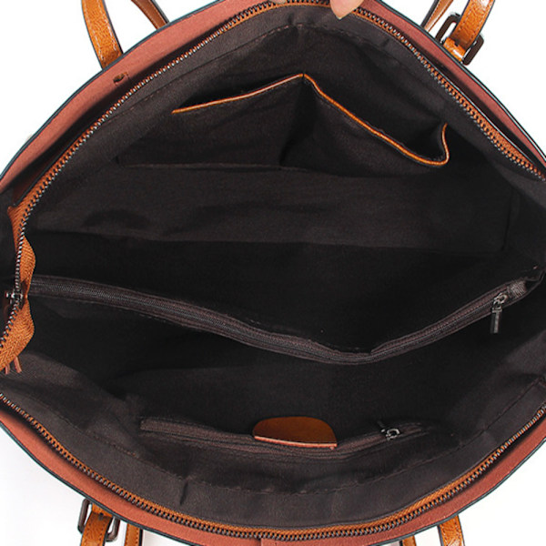 Stor Grå Vokslæder Tote Bag - Modebevidst Casual Skuldertaske - Holdbart Design - 38x28x13cm grey About 38*28*13cm