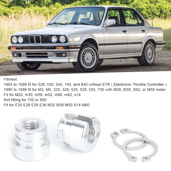 Sæt med aluminiumsgasvajerbusninger til E30 E28 E39 E36 M20 M30 M50 S14 M60