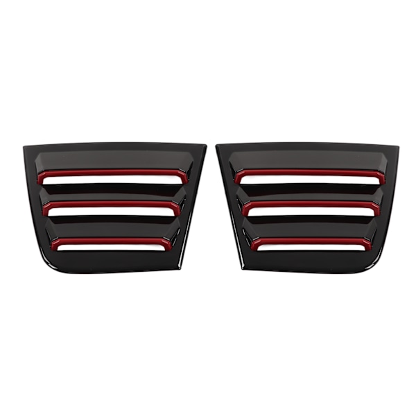 Svart rød glanset sidevindu vindusbeskyttelse for Dodge Charger 2011-2021 (2 stk)