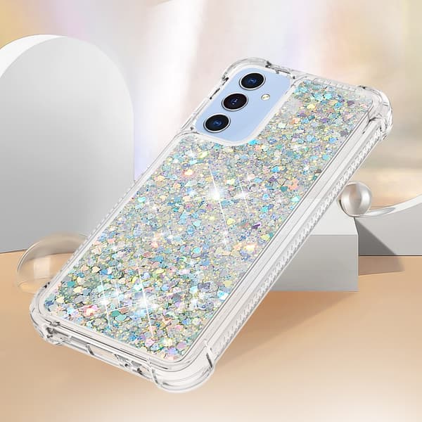 Samsung A17 Kvicksand Glitter Deksel - Sølv Silver silver