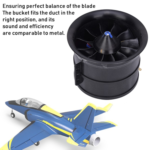 EDF 90mm 12-bladet viftepropell med 6S 1450KV luftkanalmotor