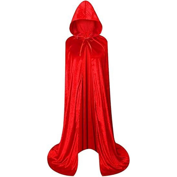 Halloween costumes, party dress up, children's adult cloak, black gold velvet cape, vampire death cape L Red