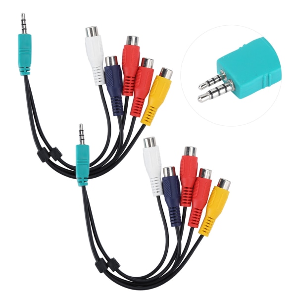 Samsung LCD TV Component AV-kabel - 2st 3,5 mm+2,5 mm till 5RCA Video Doubleend