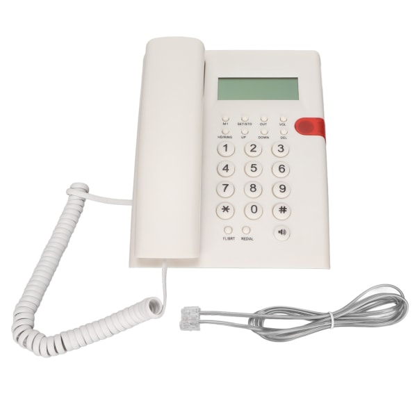 K010A‑1 Stationär sladdtelefon Professionell fast telefon för kontorshotell Hem UtrikeshandelVit