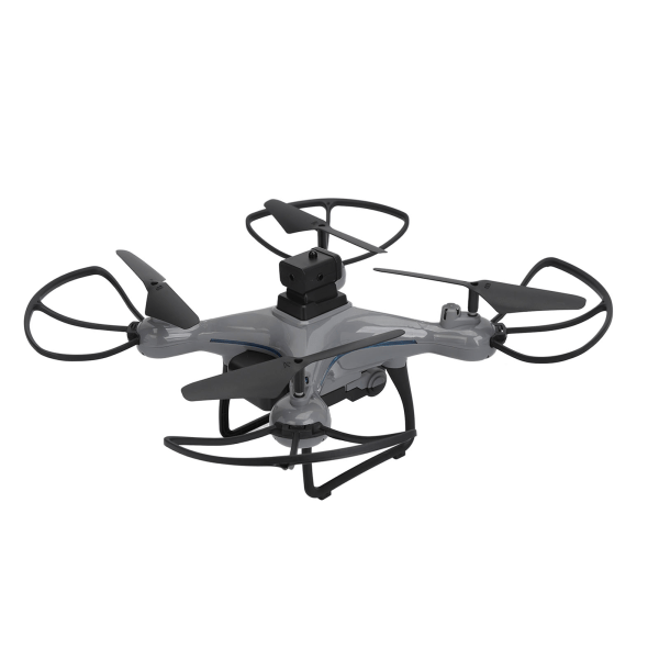 Grå optisk strømningshindre unngåelse Dobbeltkamera RC Drone - Mini Quadcopter leketøy med 1800mAh batteri for alderen 14 og oppover