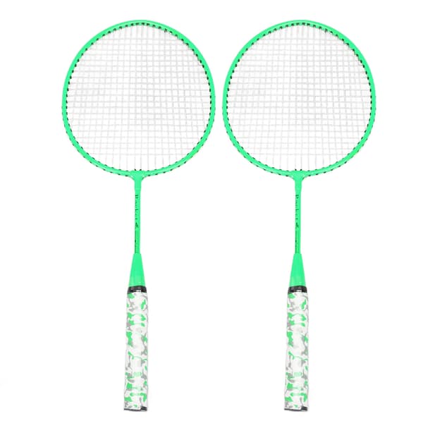 Badmintonketsjer med 2 bolde - Hånd-øje-koordinationsøvelse - Legetøj til børn og voksne - Fluorescerende grøn