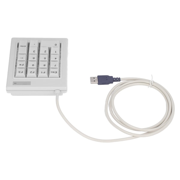 18-Tasters Mekanisk Numerisk Tastatur med Lineære Brytere, Sprutsikker USB Numerisk Tastatur med Sklisikre Puter for Bærbar PC og Stasjonær PC