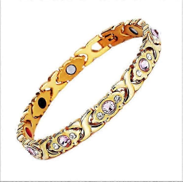 Magnetisk terapi overgangsalder lindring armbånd for kvinner Gold