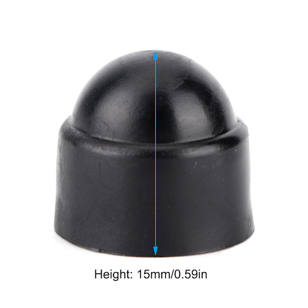 10 st 15mm/0.59in M8 Plast Hexskruvar Muttrar Huvudskydd Tillbehör
