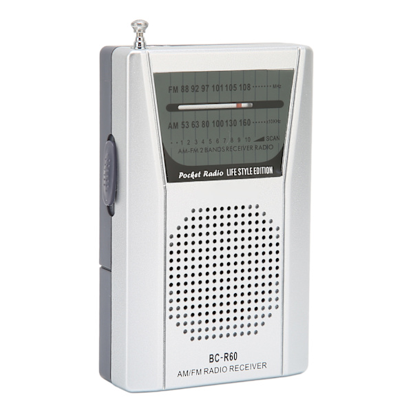 Taskuradio 5W kaiuttimella - Kannettava AM/FM-transistoriradio matkoille, hätätilanteisiin ja kotikäyttöön