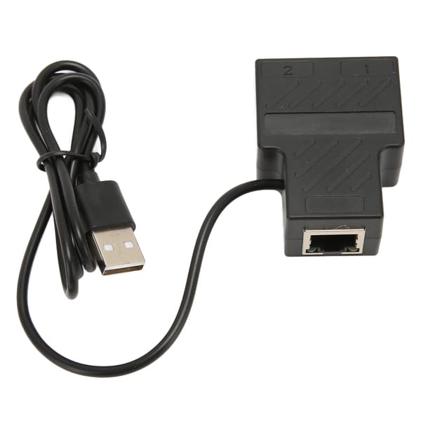 RJ45 Splitter Adapter 1 til 2 100Mbps Plug and Play Ethernet Splitter Stik LAN Netværksforbindelse til Cat5 Cat5e Cat6 Cat7 Cat8