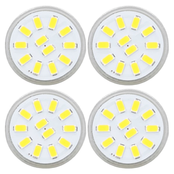 4 st/set MR11 LED-spotlight med dubbel nålbas 360° värmeavledning 3W 12 LED-lampor Varm vit