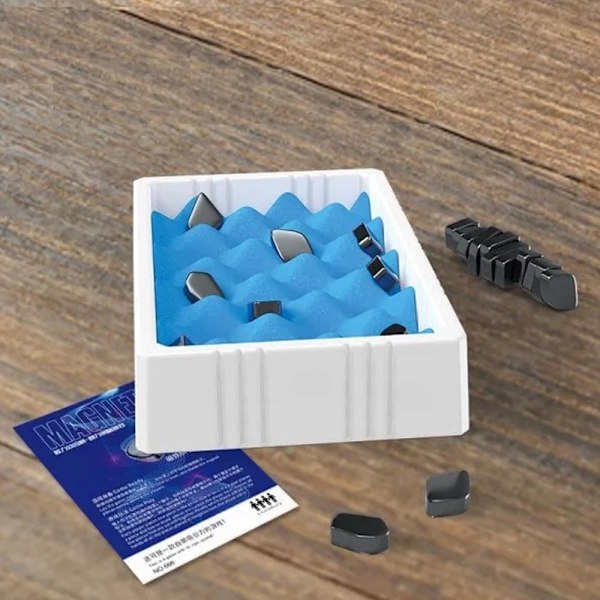 Magnetiskt spel för familjen, roligt magnetspel för skrivbordet, strategiskt pusselspel, magnetiskt brädspel - A
