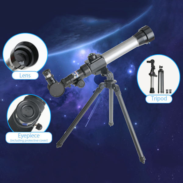 Begynder Stjernekiggeri Eventyr: 60 mm HD Refraktor Teleskop med Stativ