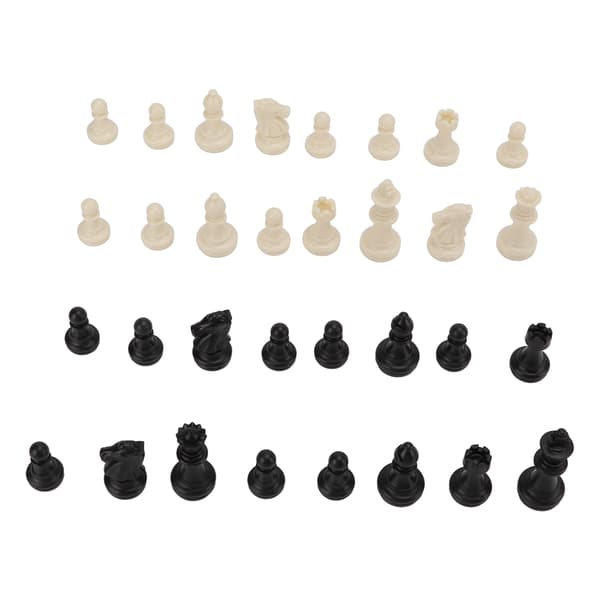 Only Chess Pieces PS Plastic Replacement Mini Chess Figures 49mm Height King for Party Relaxation (Black White)