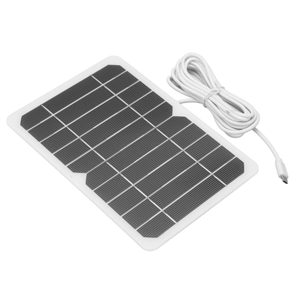 Micro USB-udgang 5W 5V Solpanel DIY Solar Oplader Polysilicium Mobiltelefonoplader