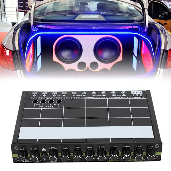 1 autostereo EQ -taajuuskorjain 7 kaistalla