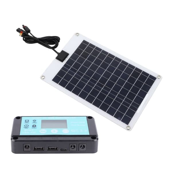 Solcellepanel 50W batterilader med MPPT 100A kontroller for 12V batteri