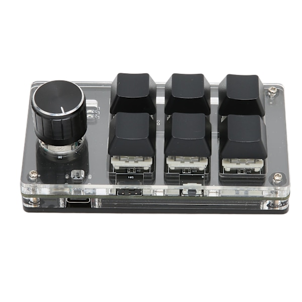 Mekanisk Speltangentbord 6 Tangenter 1 Knapp Liten USB Trådlös Dubbelläge OSU Tangentbord DIY Programmerbart Tangentbord