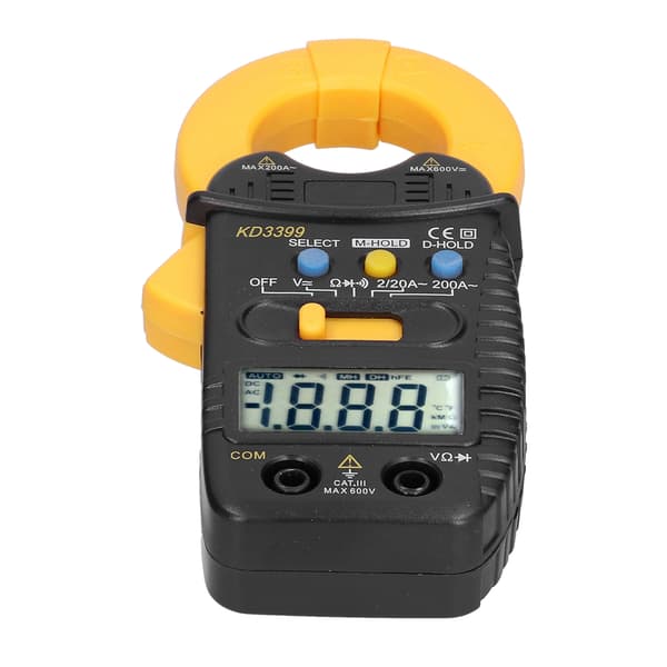 Multimeter Maksimalverdi Hold Auto Range Multifunksjon LCD Digital Display Sikker Bærbar Klem-meter (KD3399)
