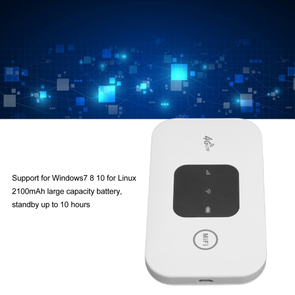 4G Bærbar WiFi Hotspot Router - Hurtigt mobilt internet til telefon, bærbar computer, tablet
