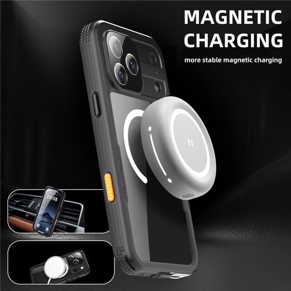 REDPEPPER iPhone 17 Pro Max -kotelo MagSafe vedenpitävä IP68 musta 115