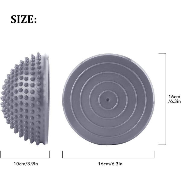 2 kpl Siili-Tasapainopalloa Tasapainon/Koordinaation Parantamiseen. Ihanteellinen Tasapainoharjoitteluun 320g Noin 8cm Korkea