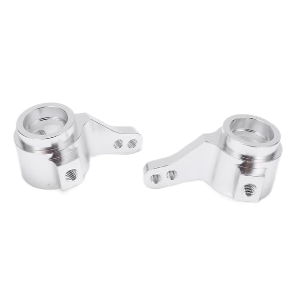 2 stk Styrekop Aluminiumlegering RC Bil Reservedele Tilbehør til TAMIYA CC01 Sølv
