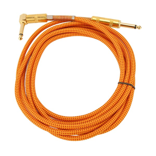 1/4 Tums Instrumentkabel Rakt 6,35 mm Hanut Stereo Ljud Gitarrkabel Bas AMP Sladd för Elektrisk Gitarr Basgitarr 3 m