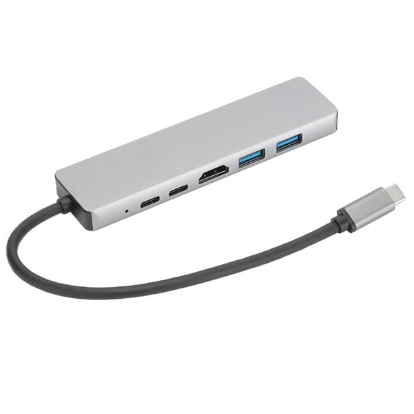 6-i-1 Dockingstation TypeC til High Definition Multimedia Interface /87WPd RJ45 USB3.1 4K Dockingstation Adapter