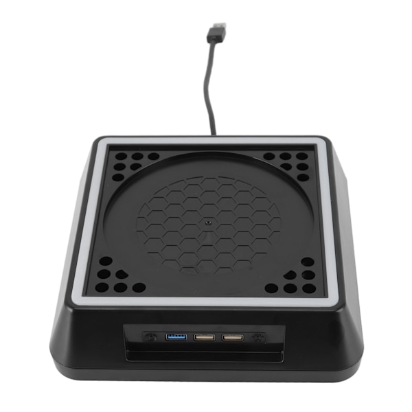 Bundkøleventilator 2.4A 5V 3 Vindhastigheder Berøringskontakt USB Køleventilator med Lysbjælke til Xbox Series X Sort