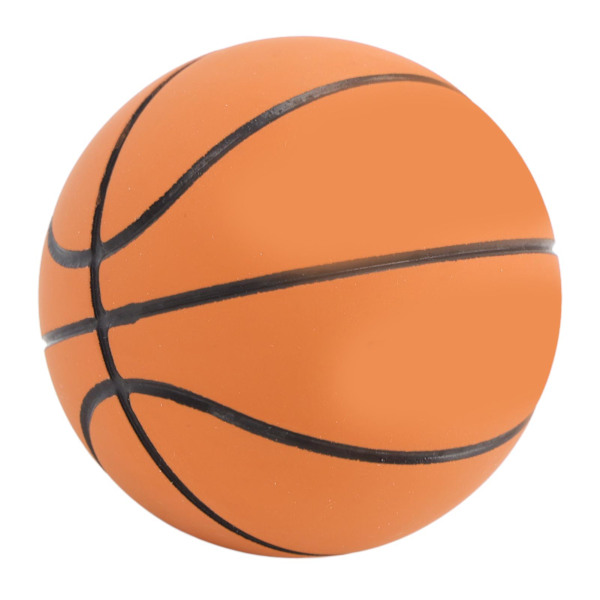 Bærbar basketball-leketøy i brunt gummi for stressavlastning, interaksjon med kjæledyr og skrivebordsdekorasjon