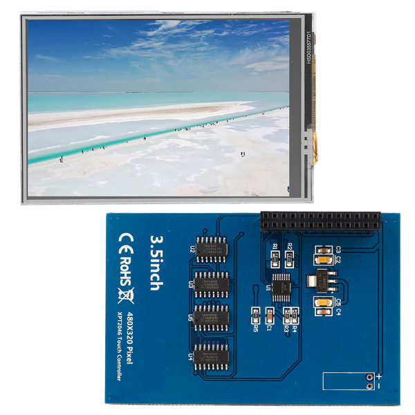 3,5-tums RPi-skärm 480x320 4B resistiv pekskärm med penna passar till Raspberry Pi 3b