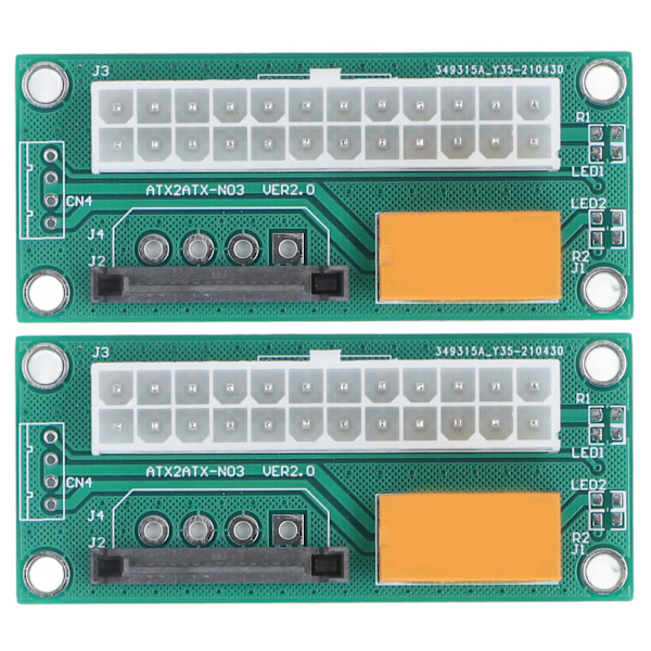 Kaksoisvirtalähteen synkronointistarteri SATA-liitäntä Dual PSU -sovitin 24-napainen kaksoisvirtalähdeliitäntä BTC-kaivurille