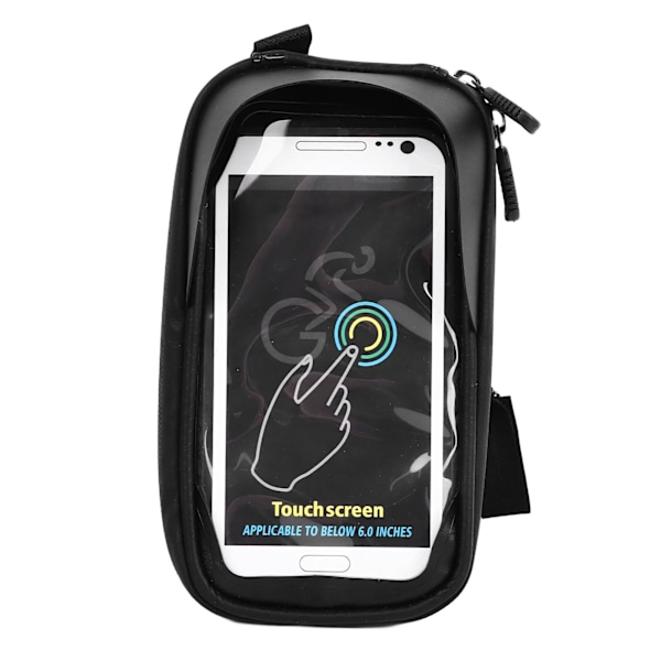 Vandttæt cykeltelefon Front Ramtaske Sort