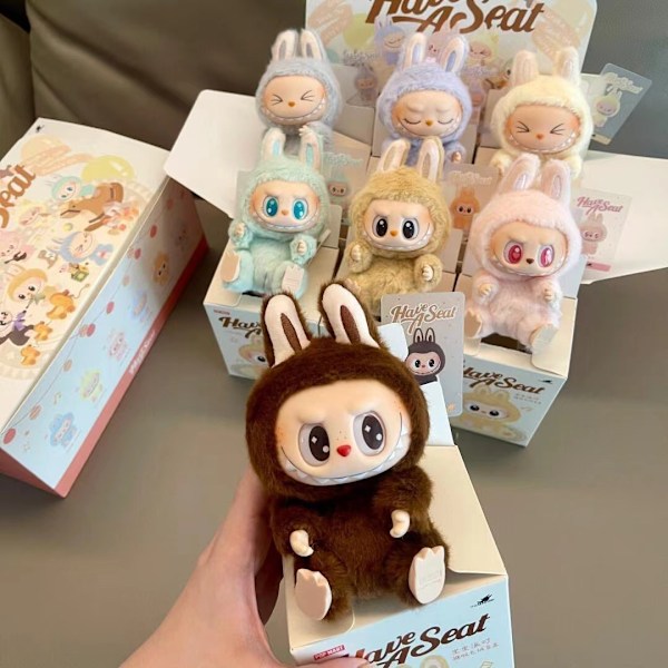 POP MART Crazy Rabbit Monster Sit Party Pull Bub Plyslegetøj 1 stk 17cm #1