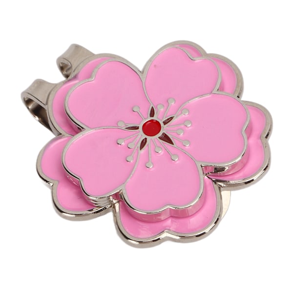 Magnetisk Golfboldmarkør Pink Peach Blossom Golf Hat Clip Metal Golf Tilbehør til Golfelskere