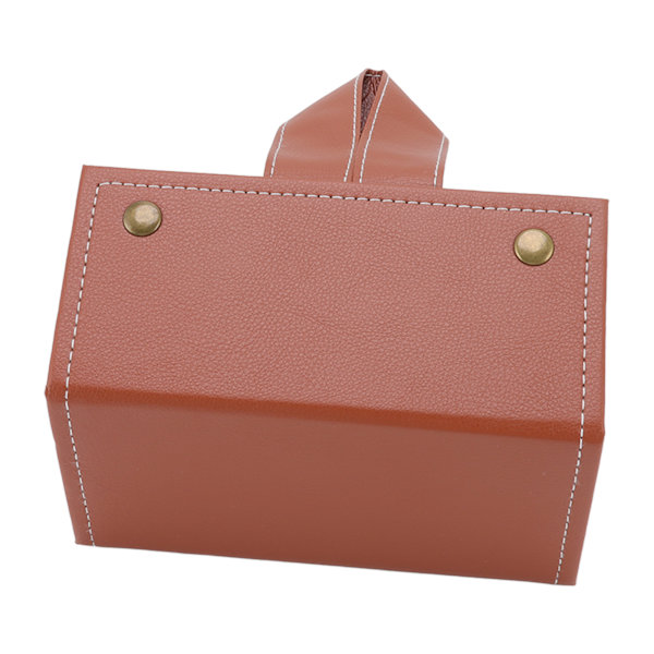 Rejse Solbrille Organizer-etui - Brun PU-læderopbevaring med flere rum til briller og smykker
