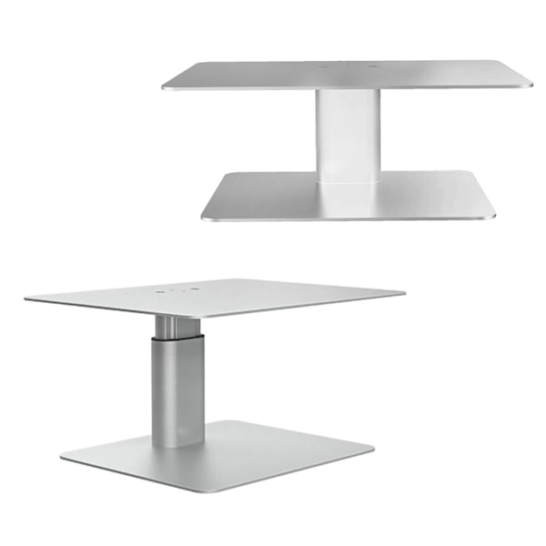 Monitorställ Justerbar Höjd Halksäker Ergonomisk Design Datormonitorställ för Olika Storlekar Skärmar Silver