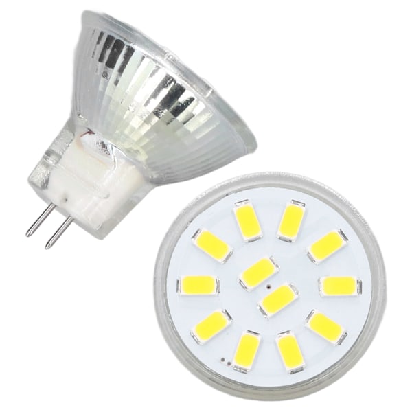 4 st/set MR11 LED-spotlight med dubbel nålbas 360° värmeavledning 3W 12 LED-lampor Varm vit