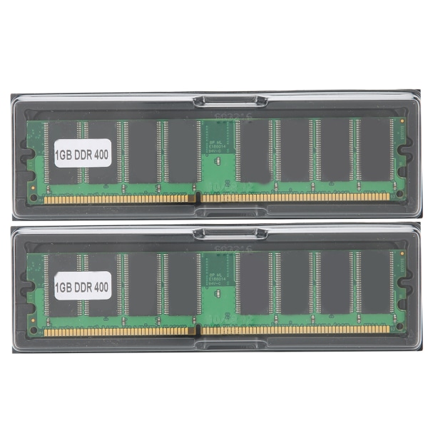 2 st minnesmodul stationär dator dubbelsidig 16-korn DDR 1 GB 400 MHZ PC-3200