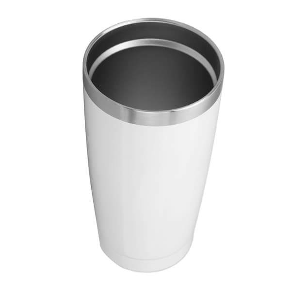 20oz Isolerende Kaffebeger i Rustfritt Stål Holder Kald Varmt Isolerende Vannflaske i Rustfritt Stål Hvit
