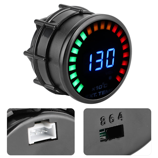 2in 52mm Avgastemperaturmätare LED EGT Digital Mätare för 12Volt Bensinfordon