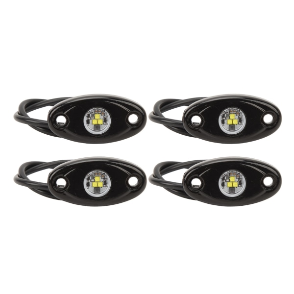 4PCS Bilk Underglow Light 9 till 32V 9W Vit Ljus Bra Värmeavledning för Lastbil ATV UTV SUV Offroad Båt