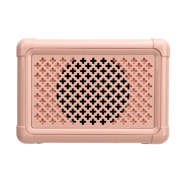 Bärbar Bluetooth-högtalare Karaoke Machine Set med 2 trådlösa mikrofoner - Rosa