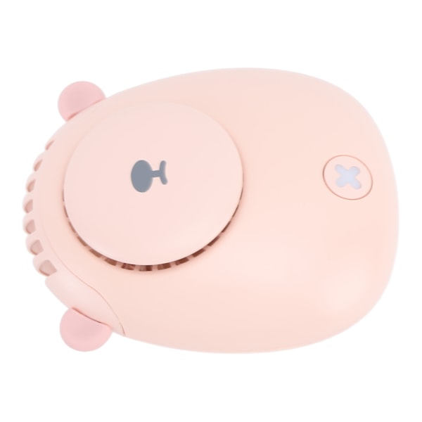 Mini bärbar bladlös hängande halsfläkt - Tyst 3 vindhastigheter - USB uppladdningsbar - Inomhus/Utomhus - Rosa